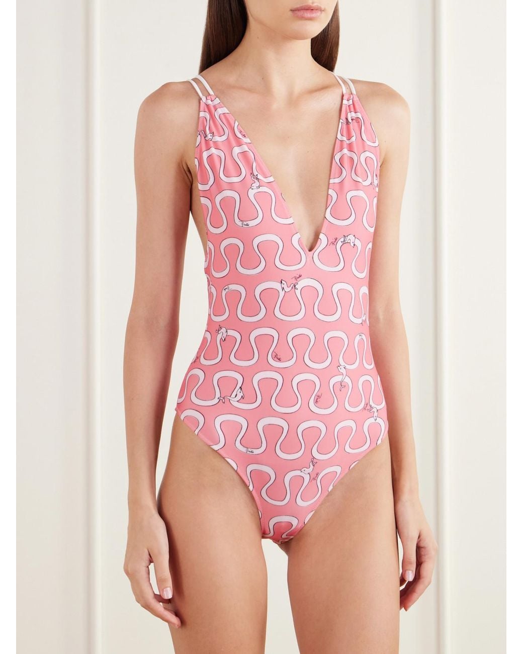 Emilio Pucci Pink Printed Swimsuit