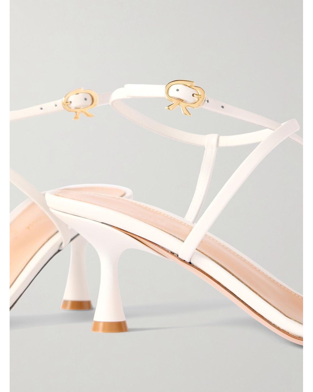 Gianvito Rossi Natural 55 Leather Sandals