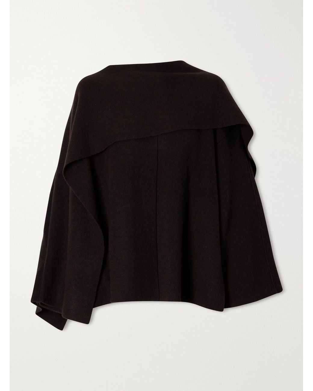 Lisa Yang Black Nessa Scarf-Detailed Double-Faced Cashmere Coat