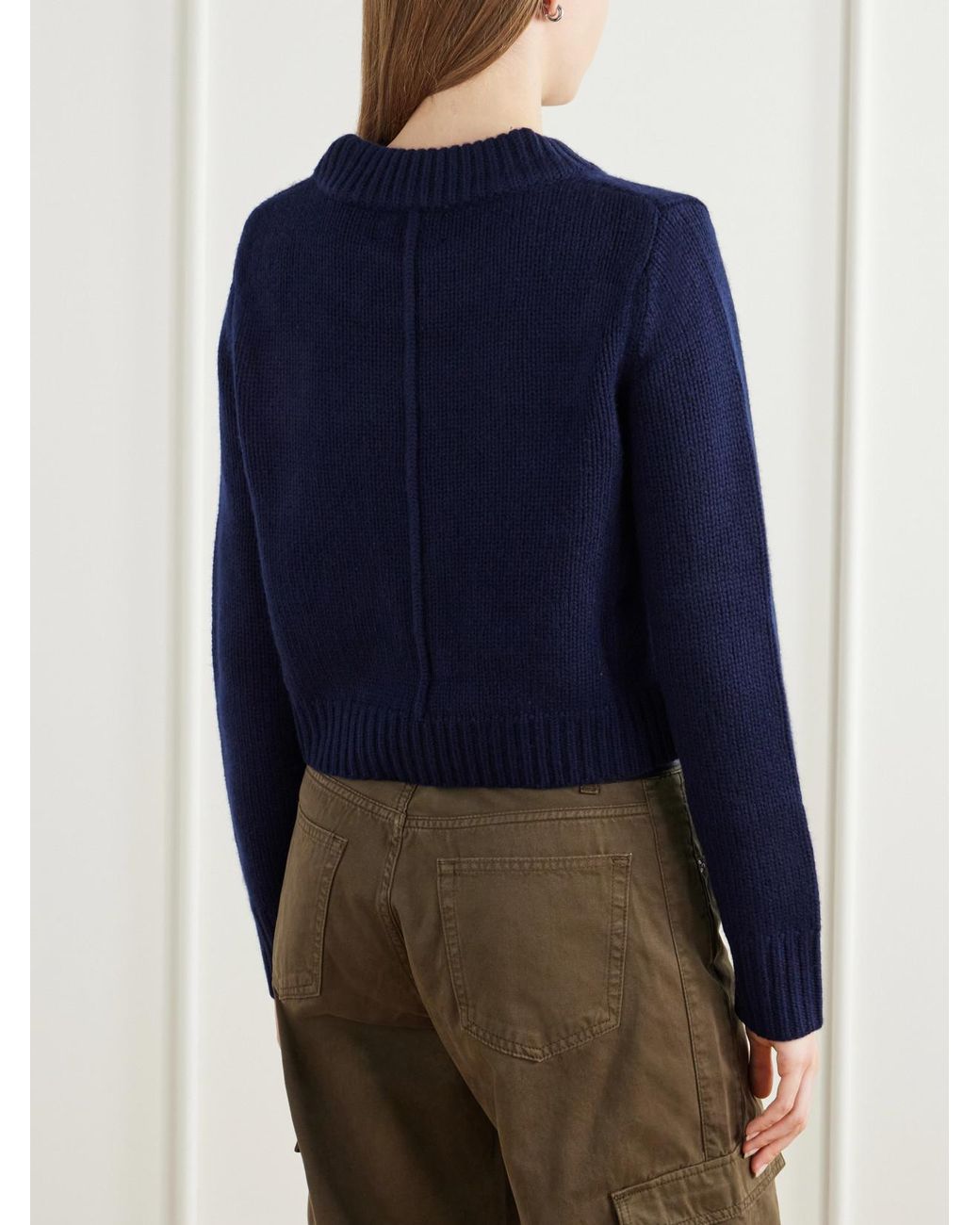 La Ligne Blue Marin Wool And Cashmere-Blend Sweater
