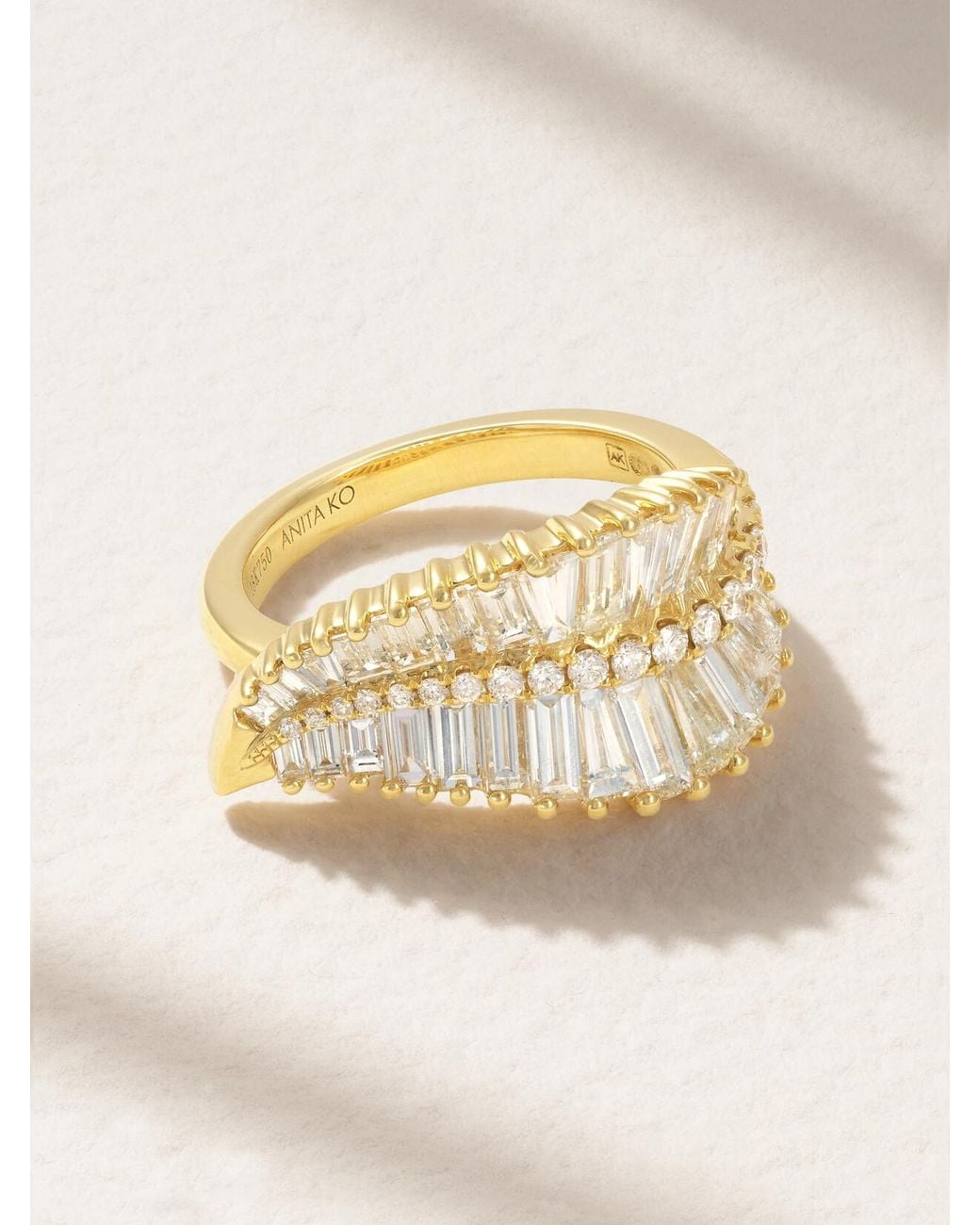 Anita Ko Natural Palm Leaf 18-Karat Diamond Ring