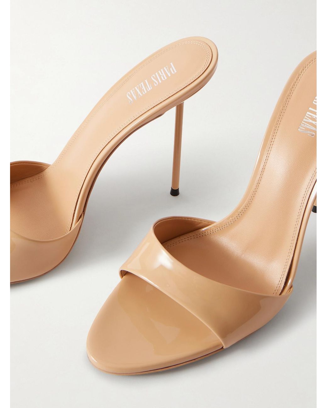 Paris Texas Natural Lidia 105 Patent-Leather Sandals