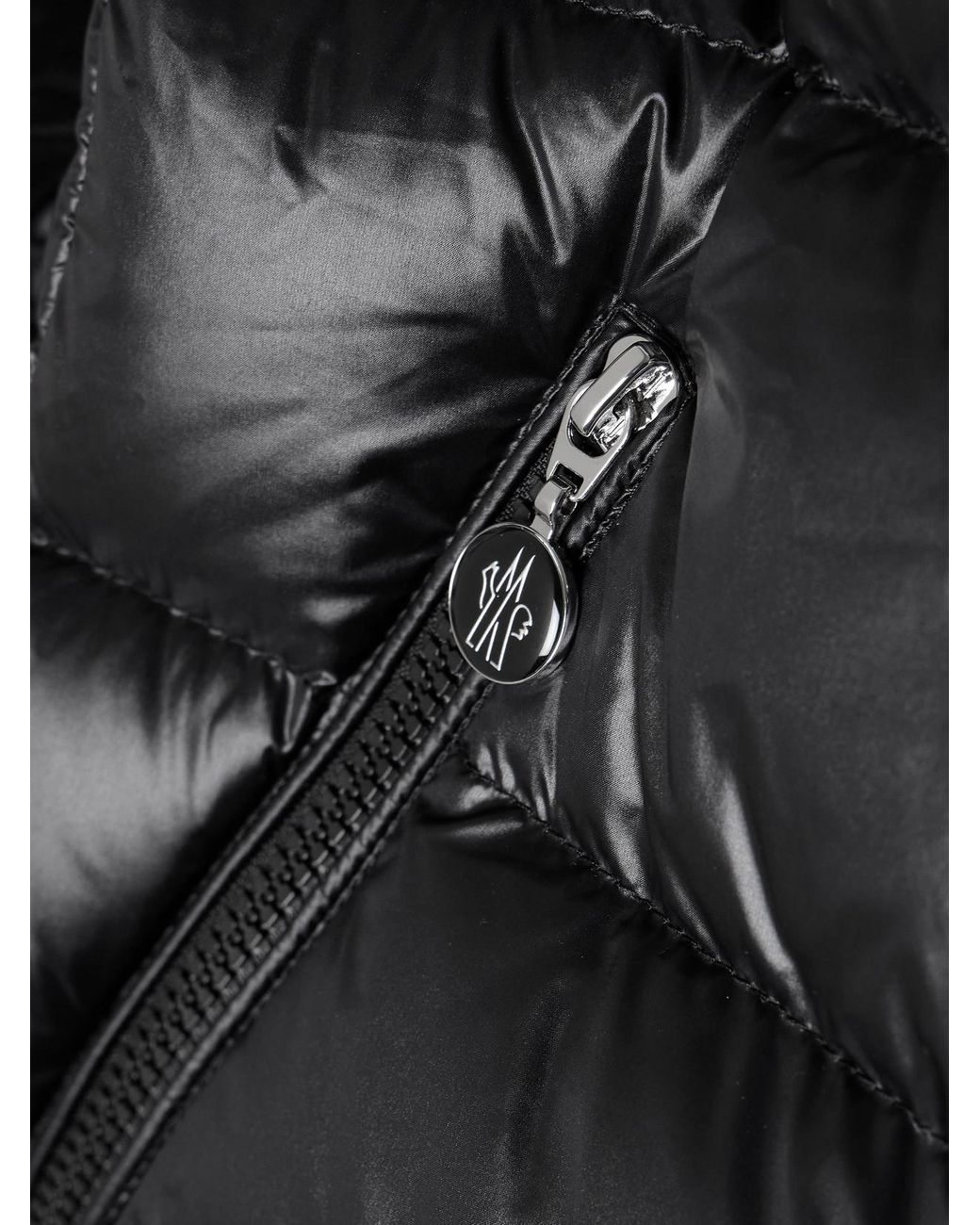 Moncler Black Gles Hooded Quilted Shell Down Jacket