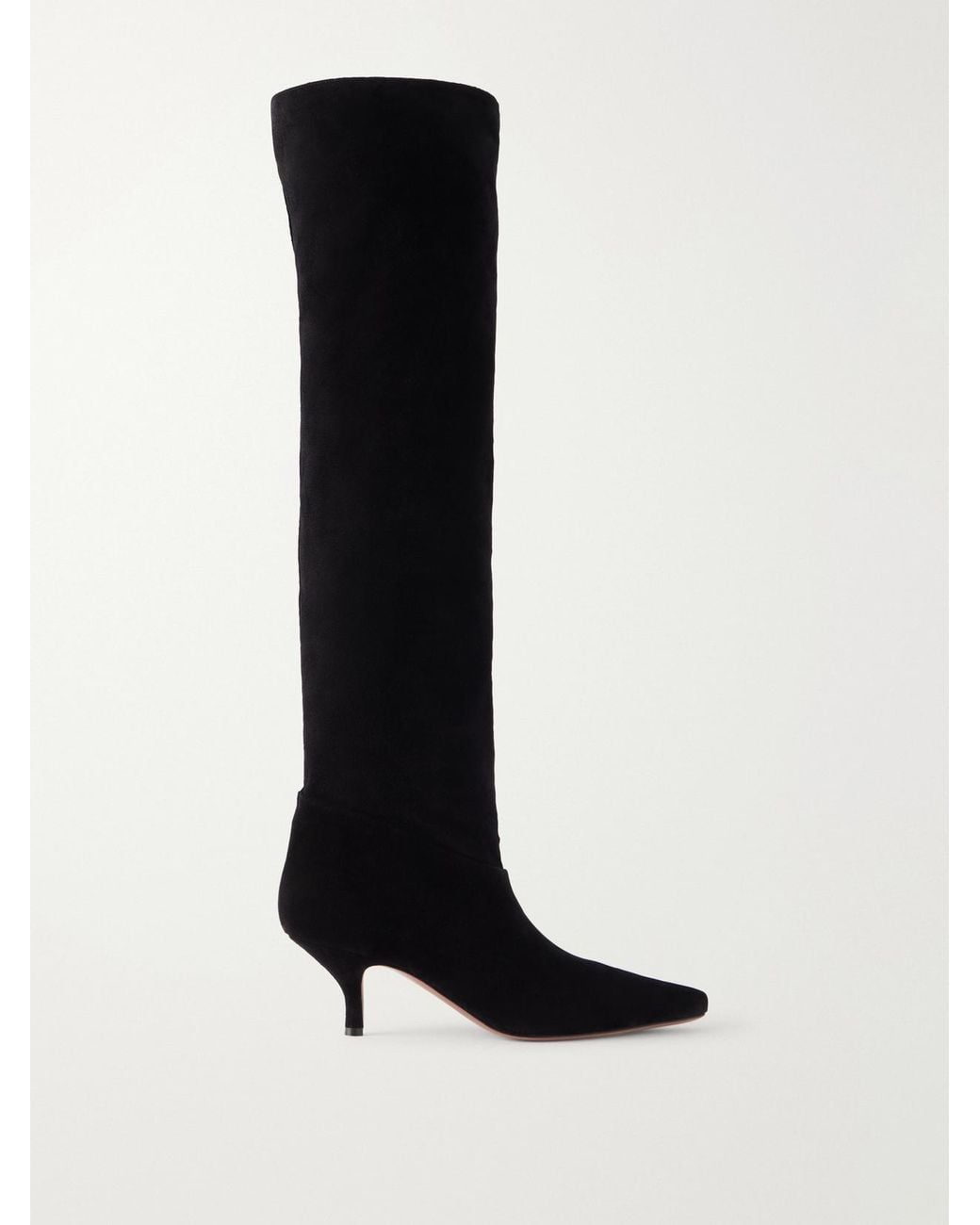 Paris Texas Black Rose 60 Suede Over-The-Knee Boots
