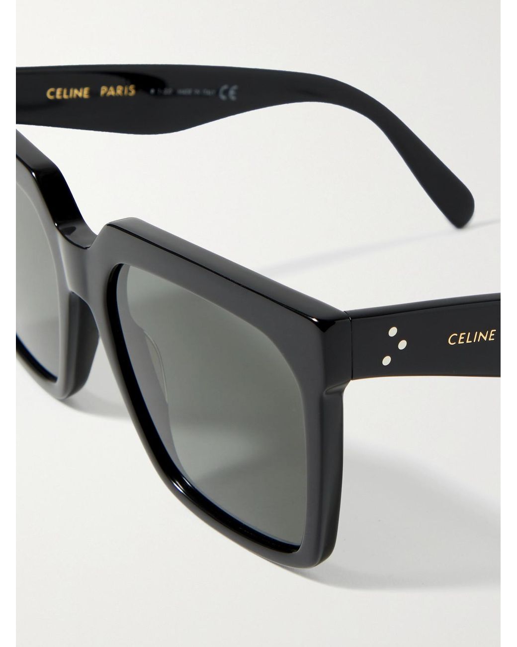 Céline Black Oversized Square-Frame Acetate Sunglasses