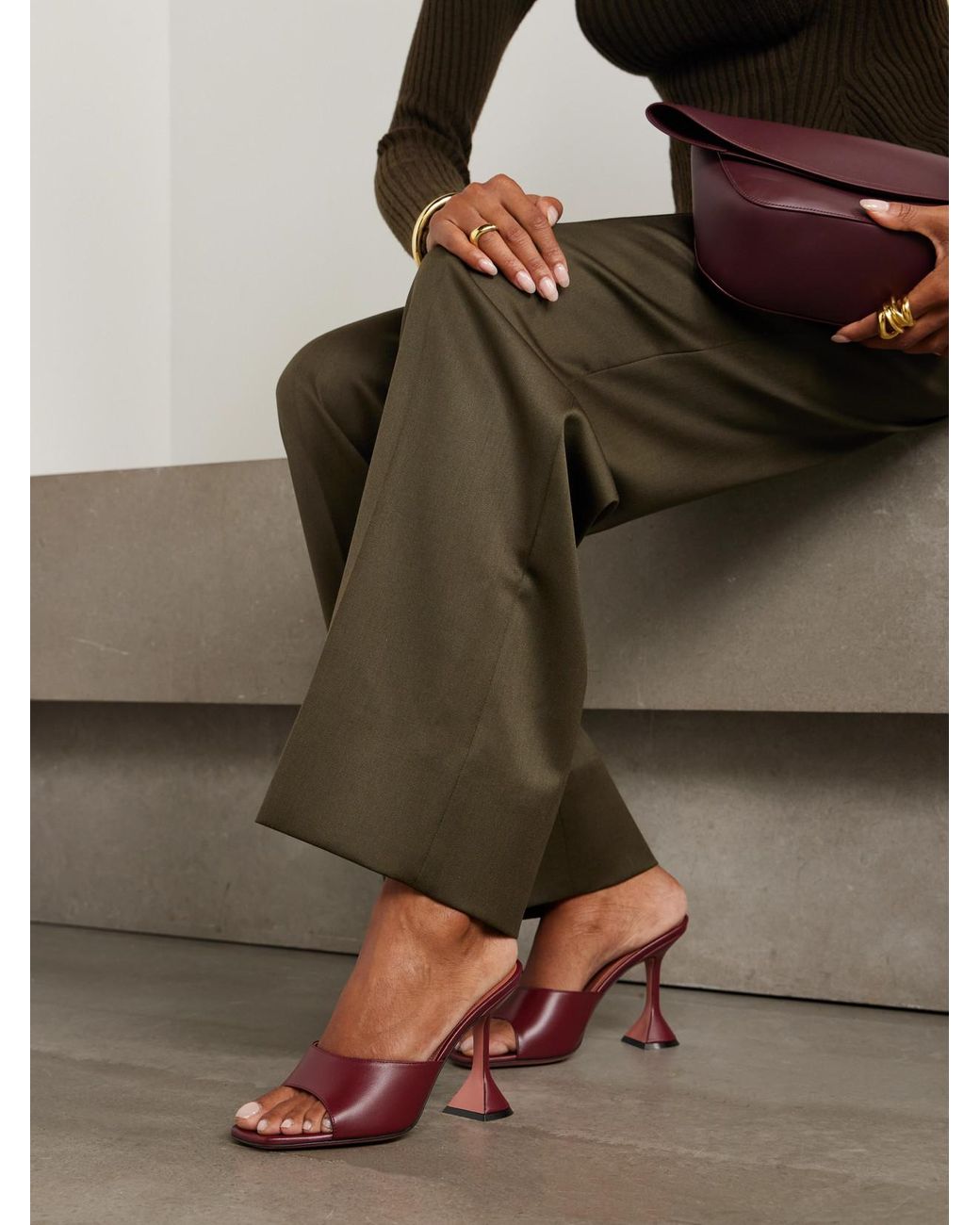 AMINA MUADDI Multicolor Lupita 95 Leather Mules