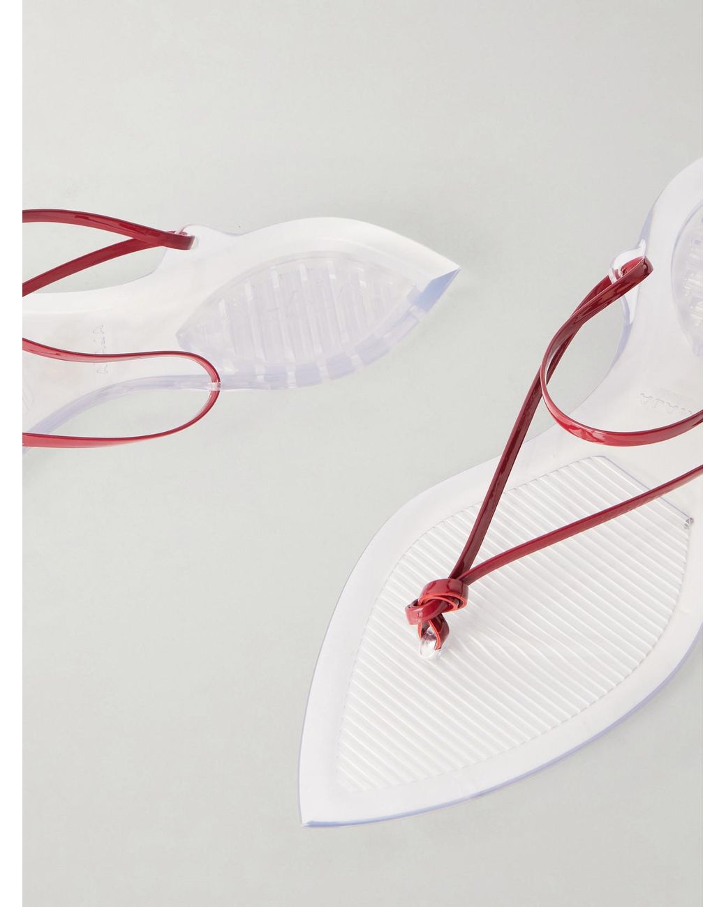 Alaïa Red Invisible Jelly Sandals