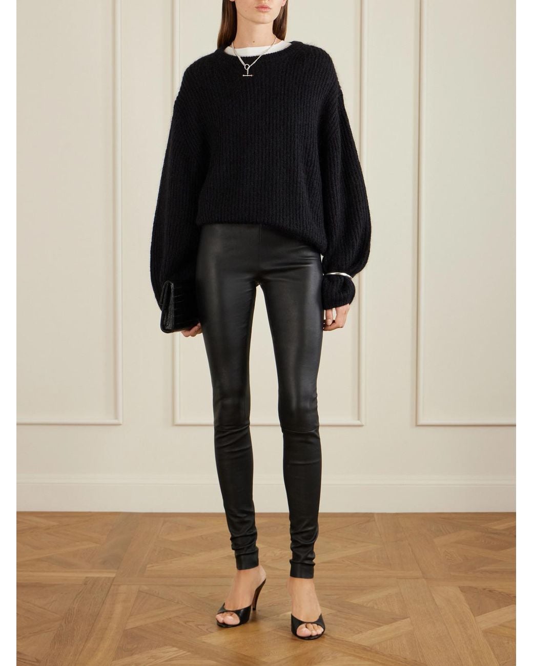 Stouls Blue Carolyn Leather Leggings