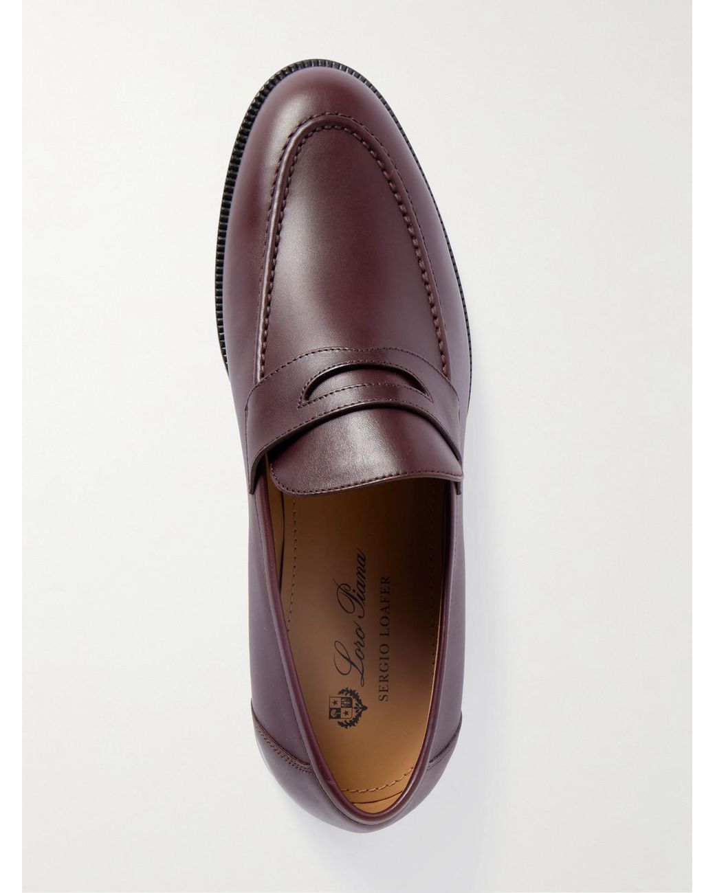 Loro Piana Purple Sergio Leather Loafers