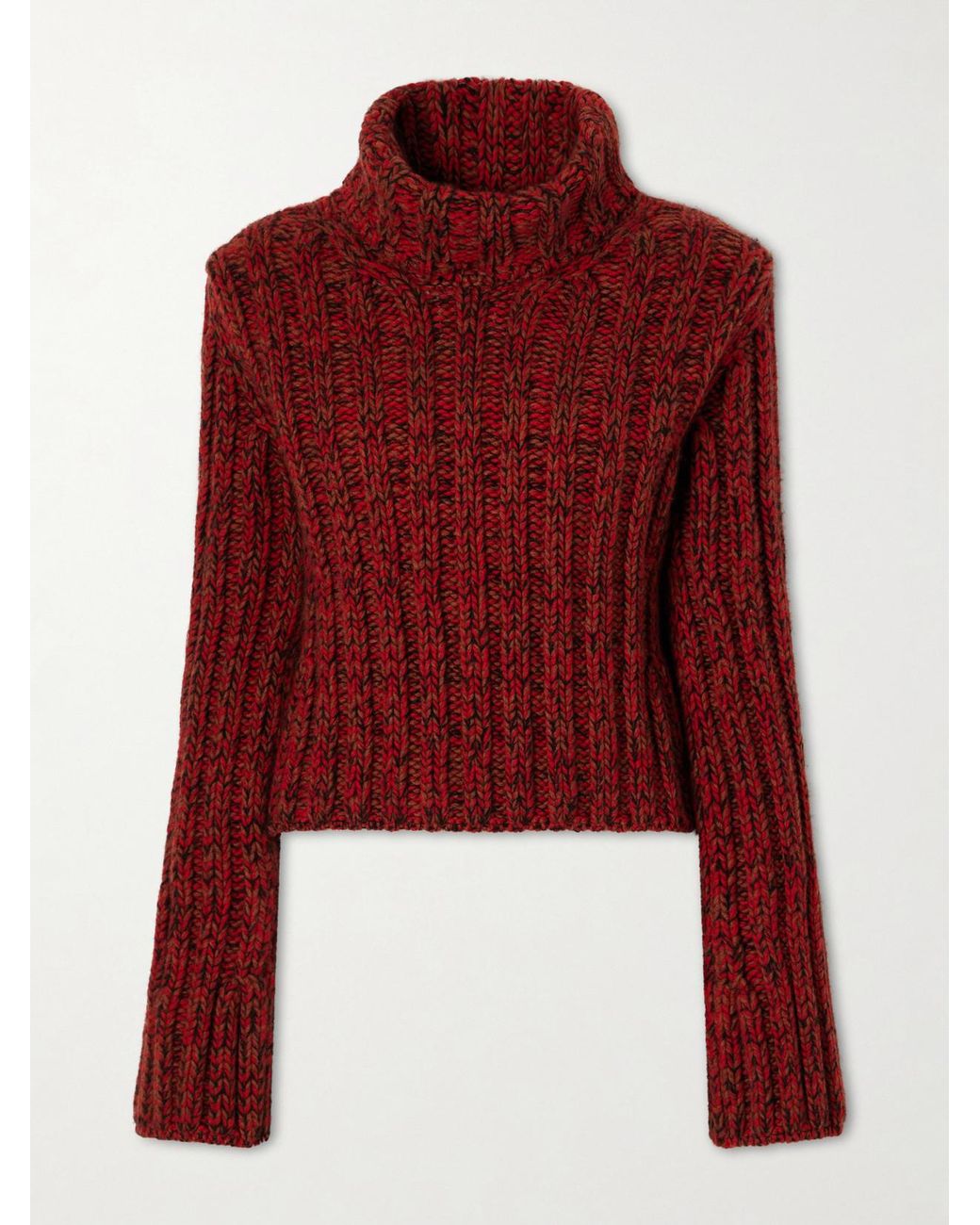 Khaite Red Kelly Knitted Cashmere Sweater