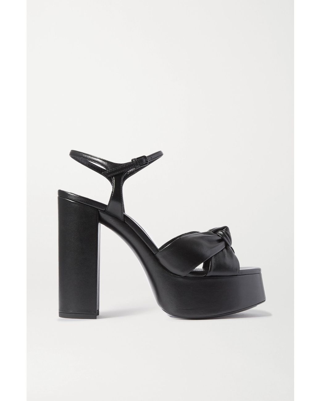 saint laurent bianca knotted leather mules