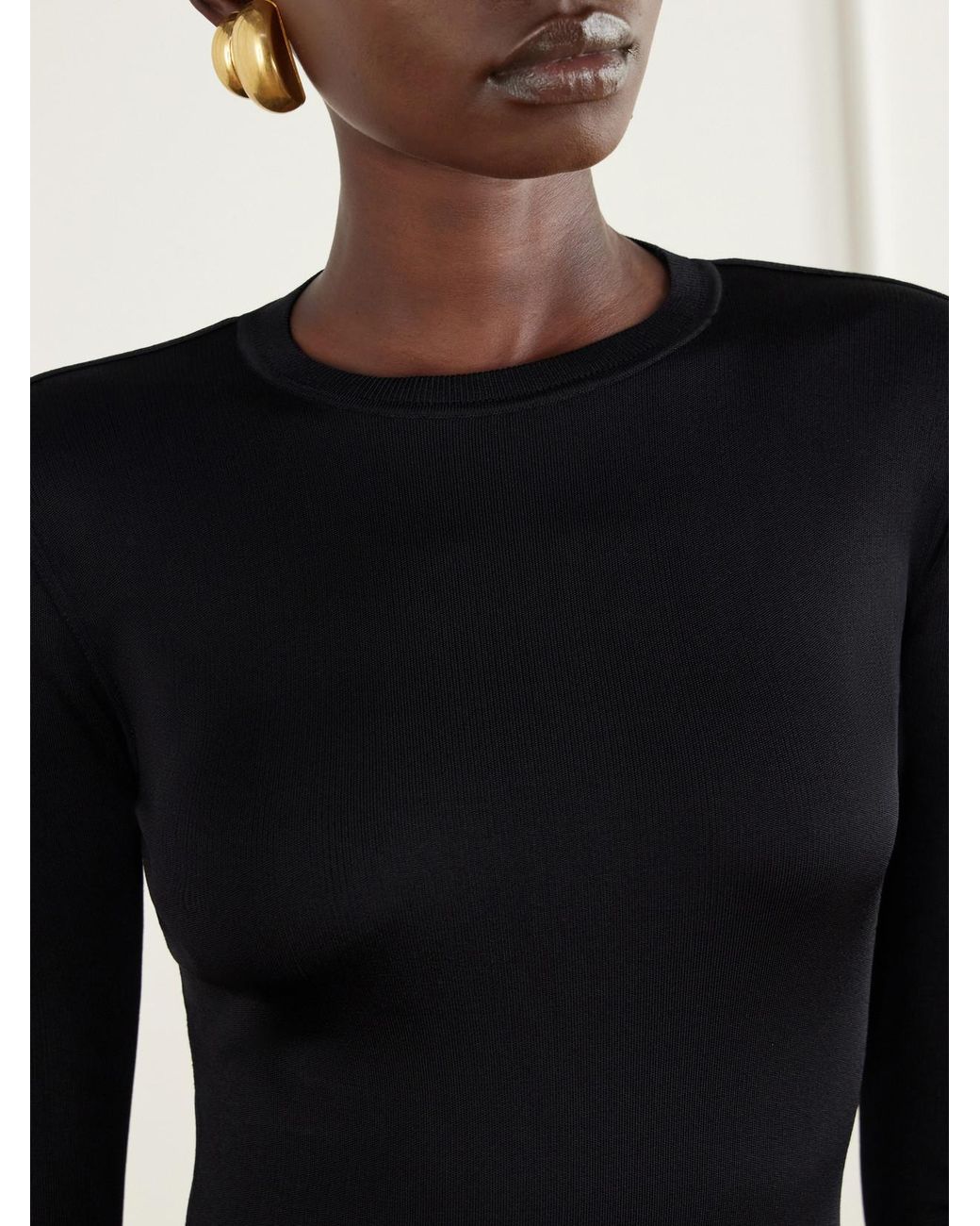 Saint Laurent Black Knitted Mini Dress