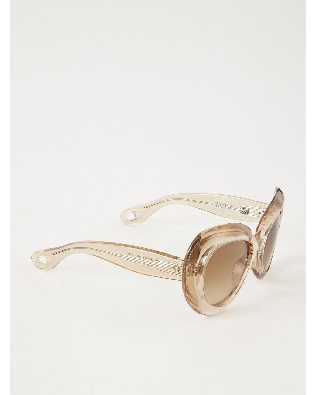 Jacques Marie Mage Natural Monarch Round-Frame Acetate Sunglasses