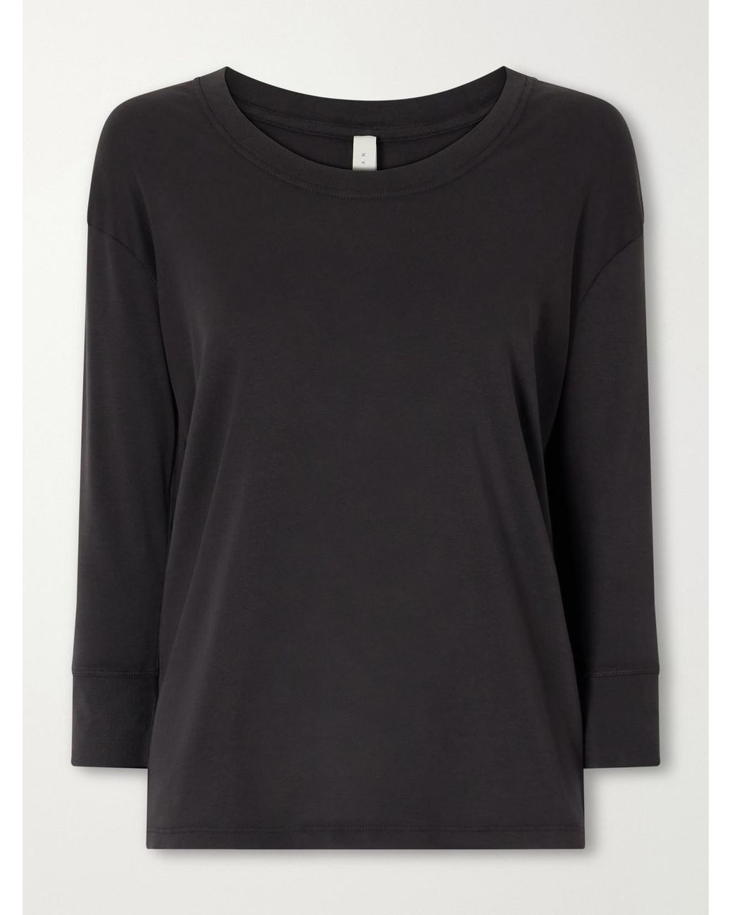 Lauren Manoogian Black Pima Cotton-Jersey T-Shirt
