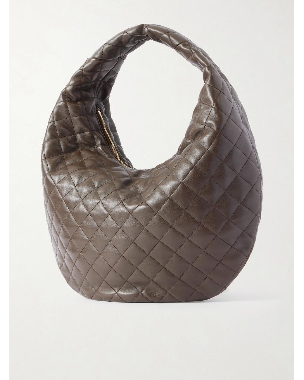 Saint Laurent Gray Icare Matelassé Leather Tote