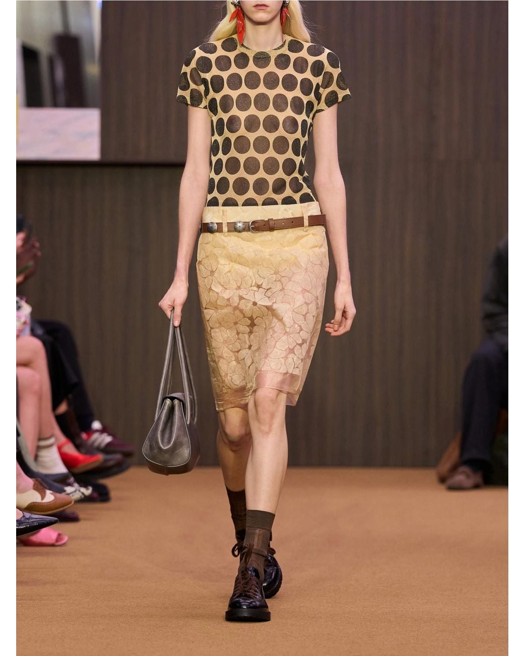 Marni Green Polka-Dot Knitted T-Shirt