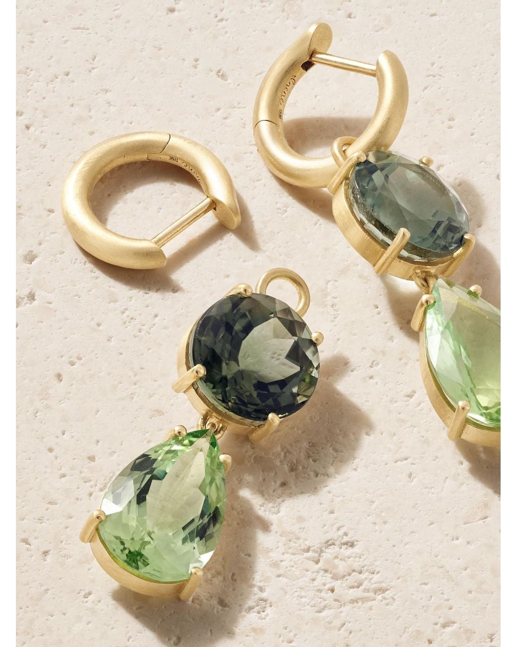 Irene Neuwirth Natural Gemmy Gem 18-Karat Tourmaline Hoop Earrings