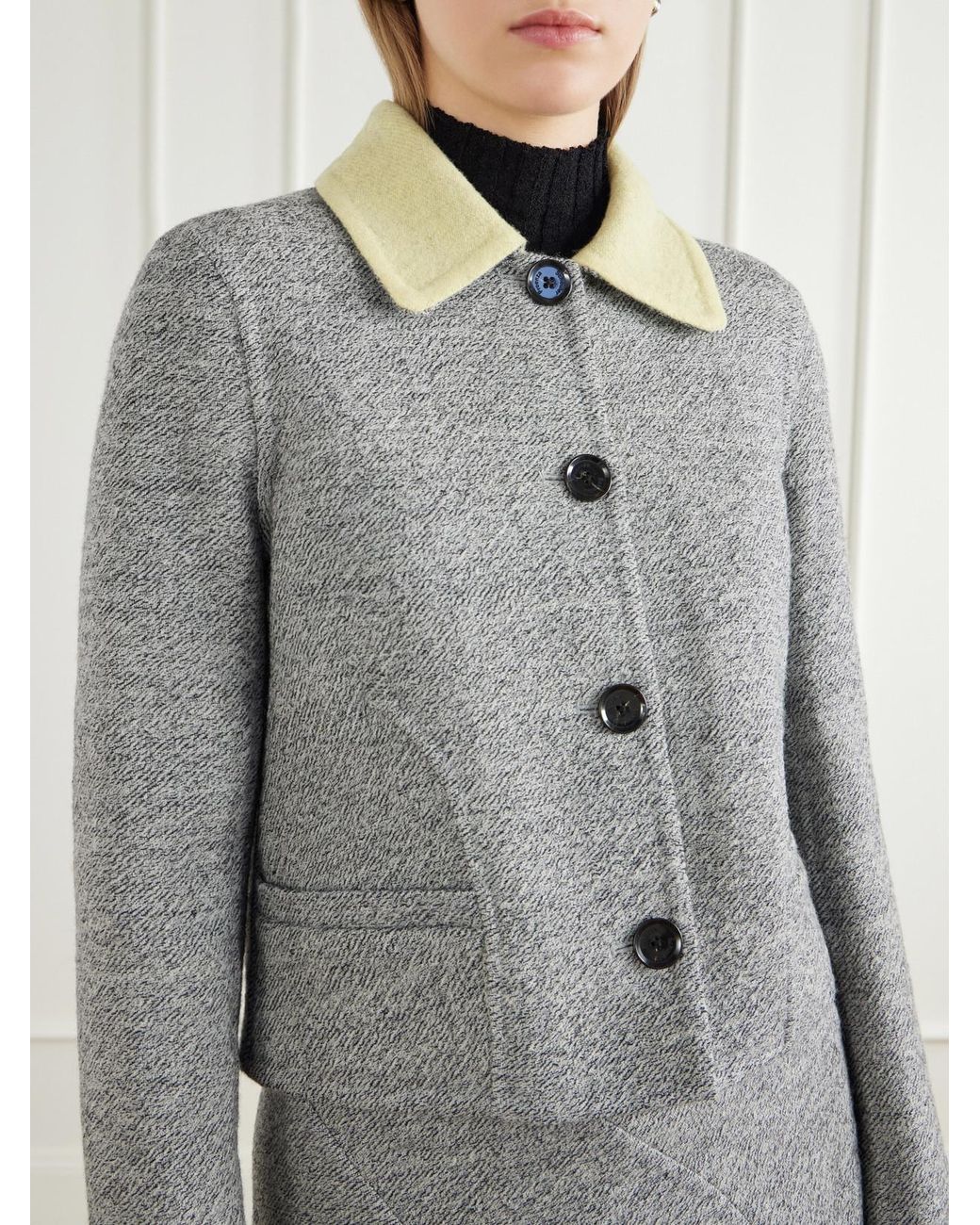 Proenza Schouler Gray Gaelle Wool-Blend Jacket