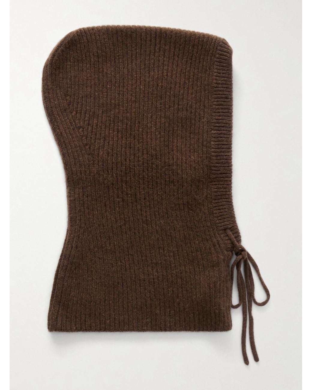 arch4 Brown Klosters Ribbed Cashmere Balaclava