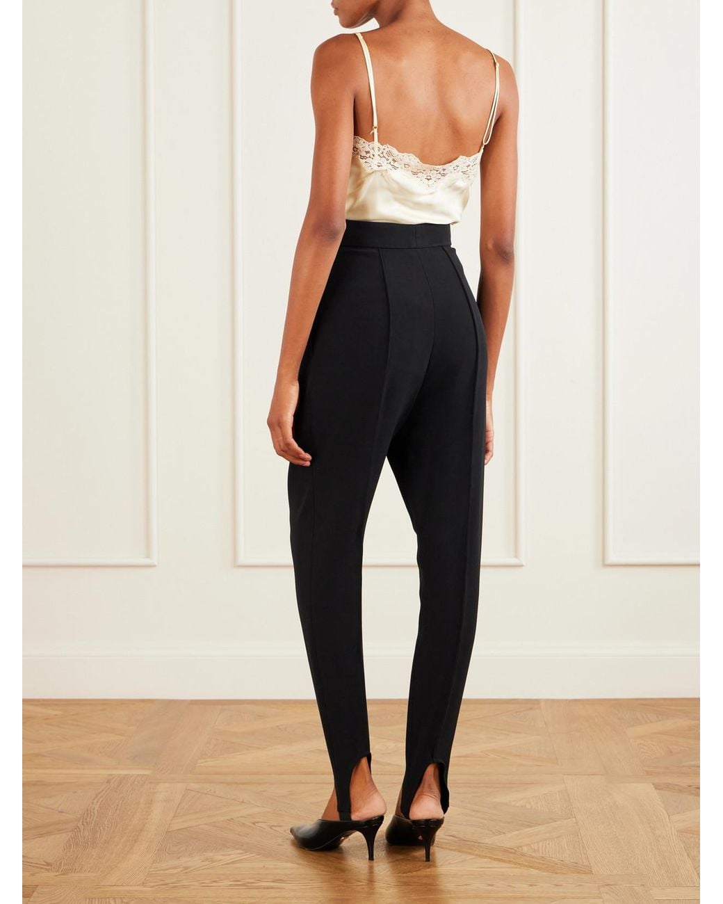Stella McCartney Blue High-Rise Jersey Stirrup Leggings