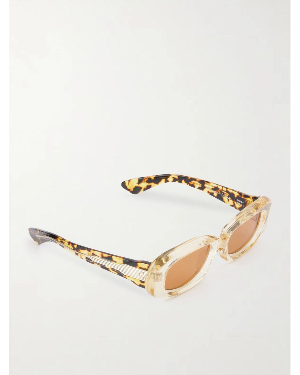 Jacques Marie Mage Natural Ann Oval-Frame Tortoiseshell Acetate Sunglasses