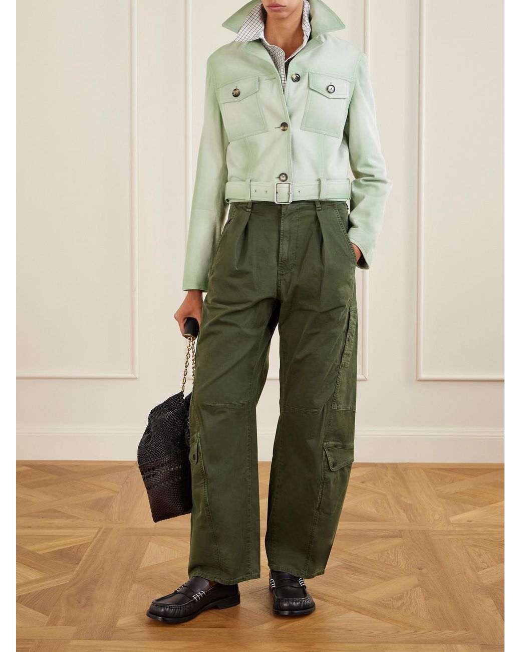 Loewe Green Cropped Jacket