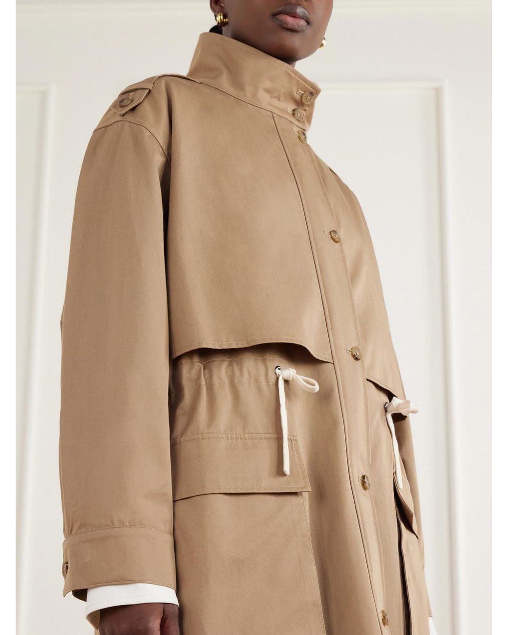Twp Natural Drawing Conclusions Drawstring Cotton-Twill Jacket