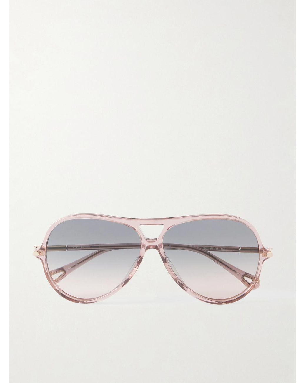 Chloé Pink Tubolar Aviator-Style Recycled-Acetate Sunglasses
