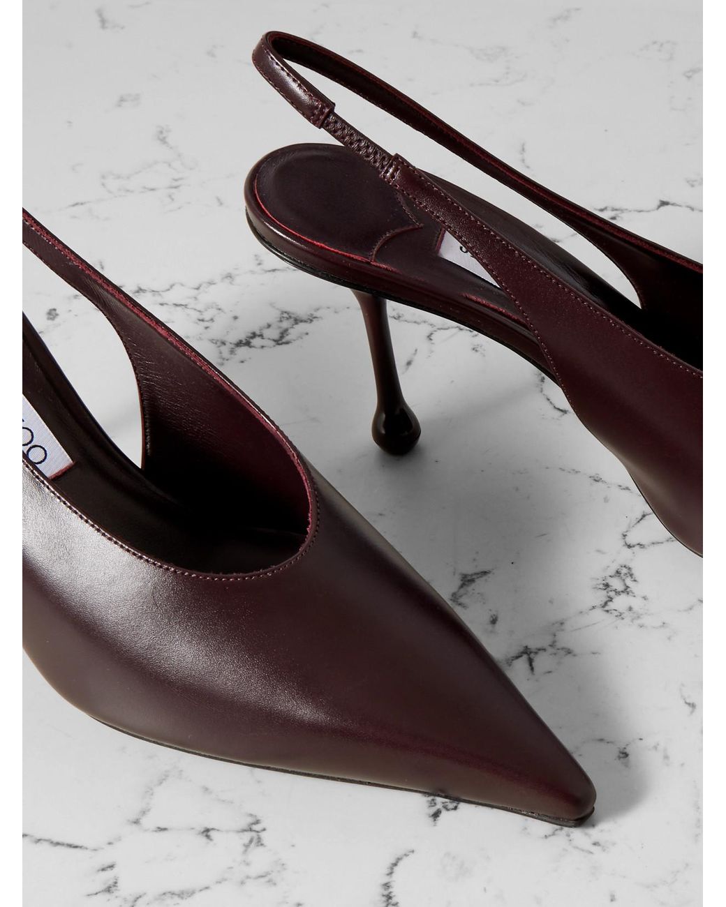 Jimmy Choo Brown Isa 80 Leather Pumps