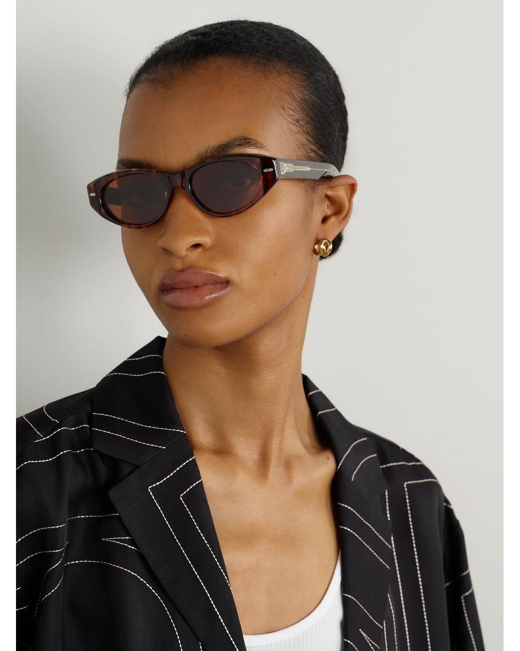 Jacques Marie Mage Multicolor Krasner Cat-Eye Acetate Sunglasses