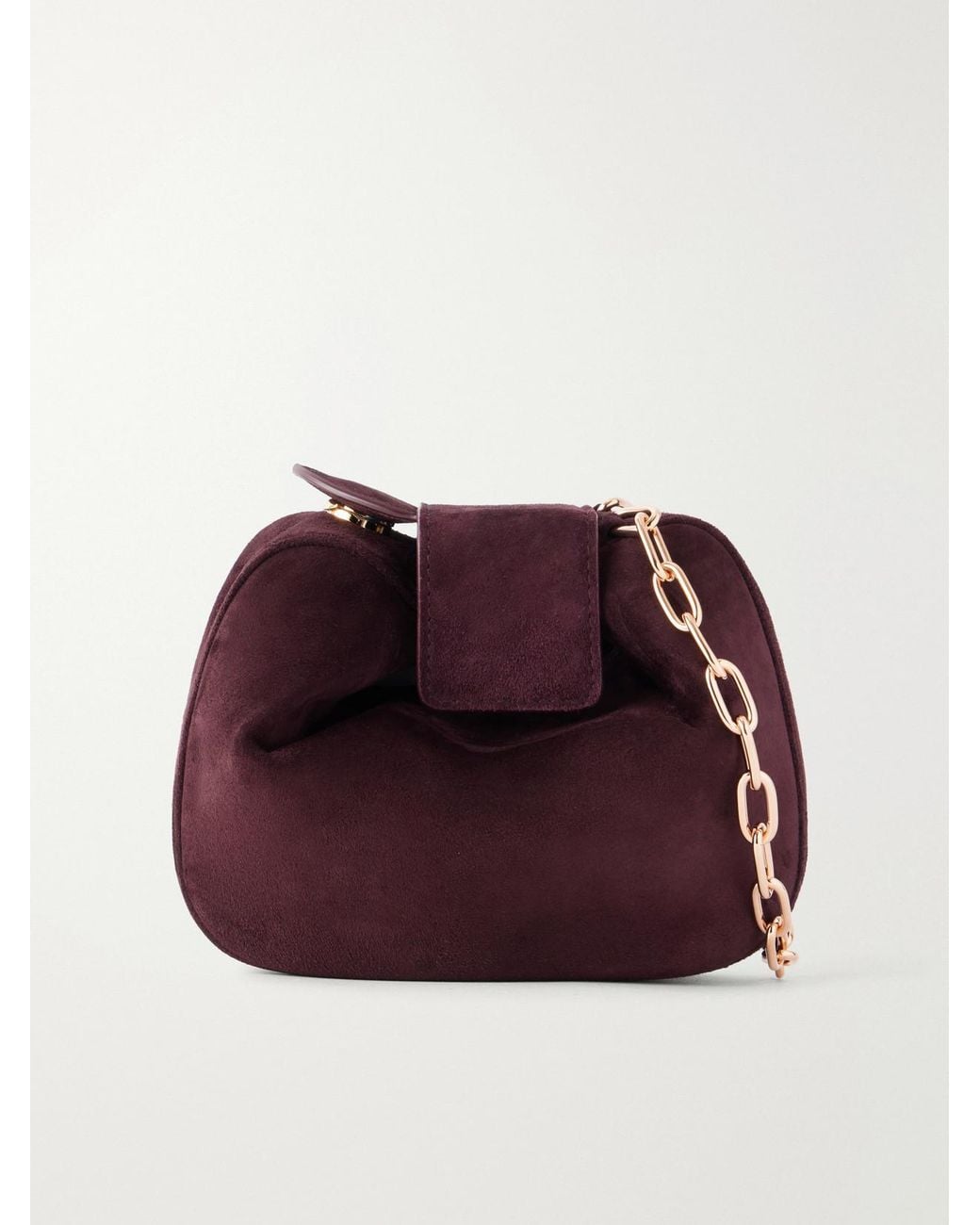 Gabriela Hearst Purple Soft Demi Suede Clutch