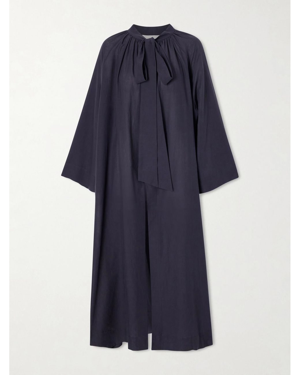 Les Vacances d'Irina Blue Liquid Summer Cotton-Voile Kaftan