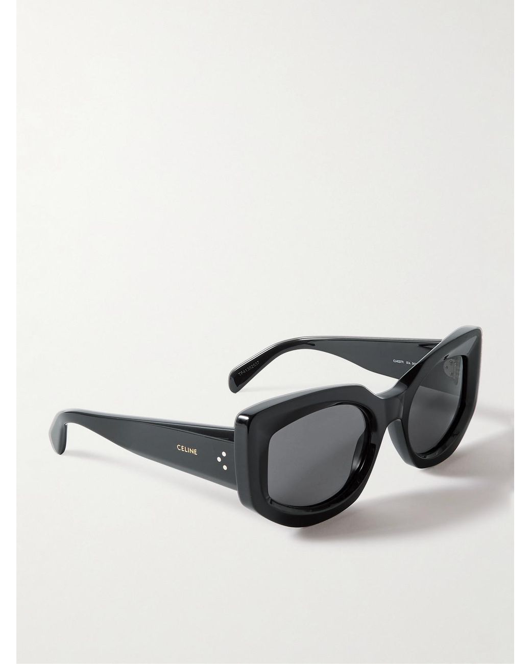 Céline Black Bold Cat-Eye Acetate Sunglasses