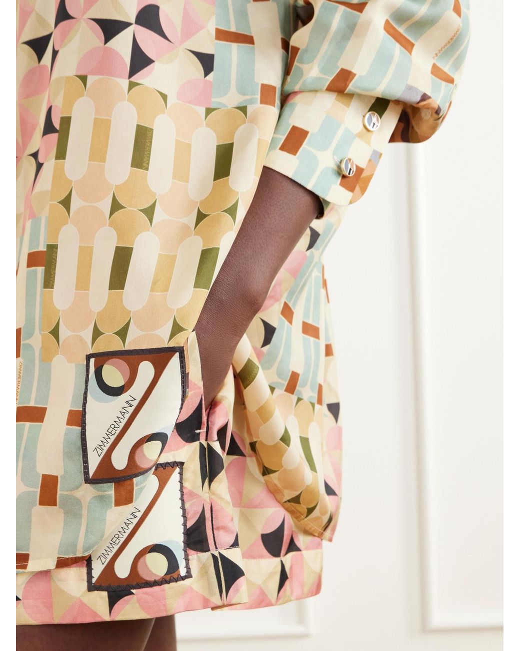 Zimmermann Natural Fairlight Printed Silk Shirt