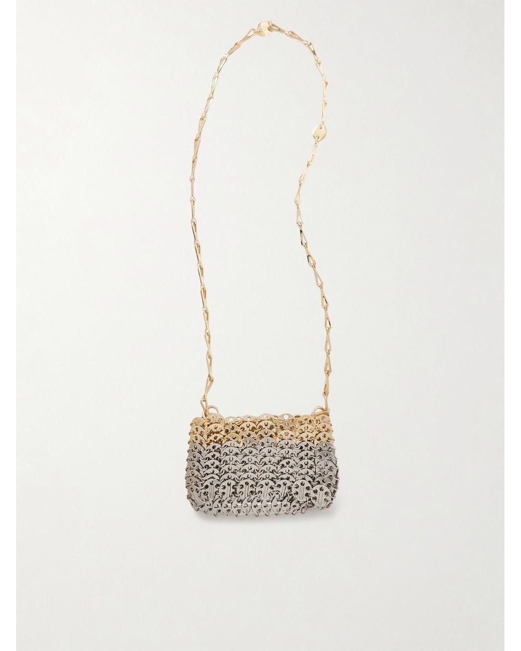 Rabanne White 1969 Skyline Nano Chainmail Shoulder Bag