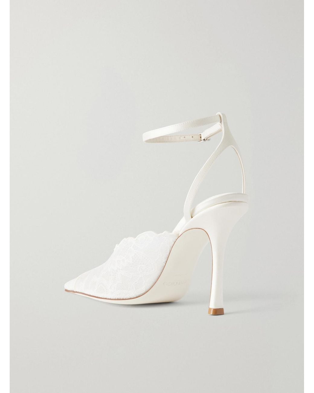Jimmy Choo Natural Faiz 100 Lace Pumps