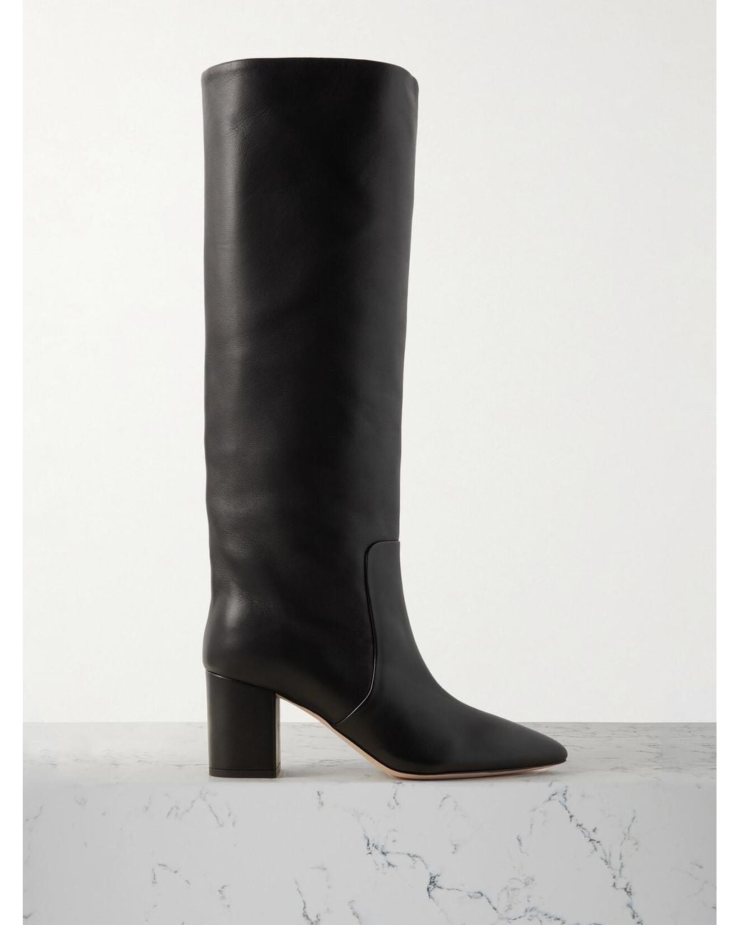 Paris Texas Black Anja 70 Leather Knee Boot