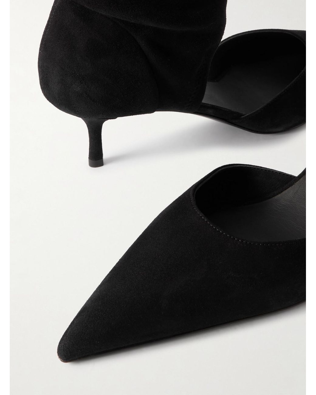 Alaïa Black Cutout Stretch-Suede Over-The-Knee Boots