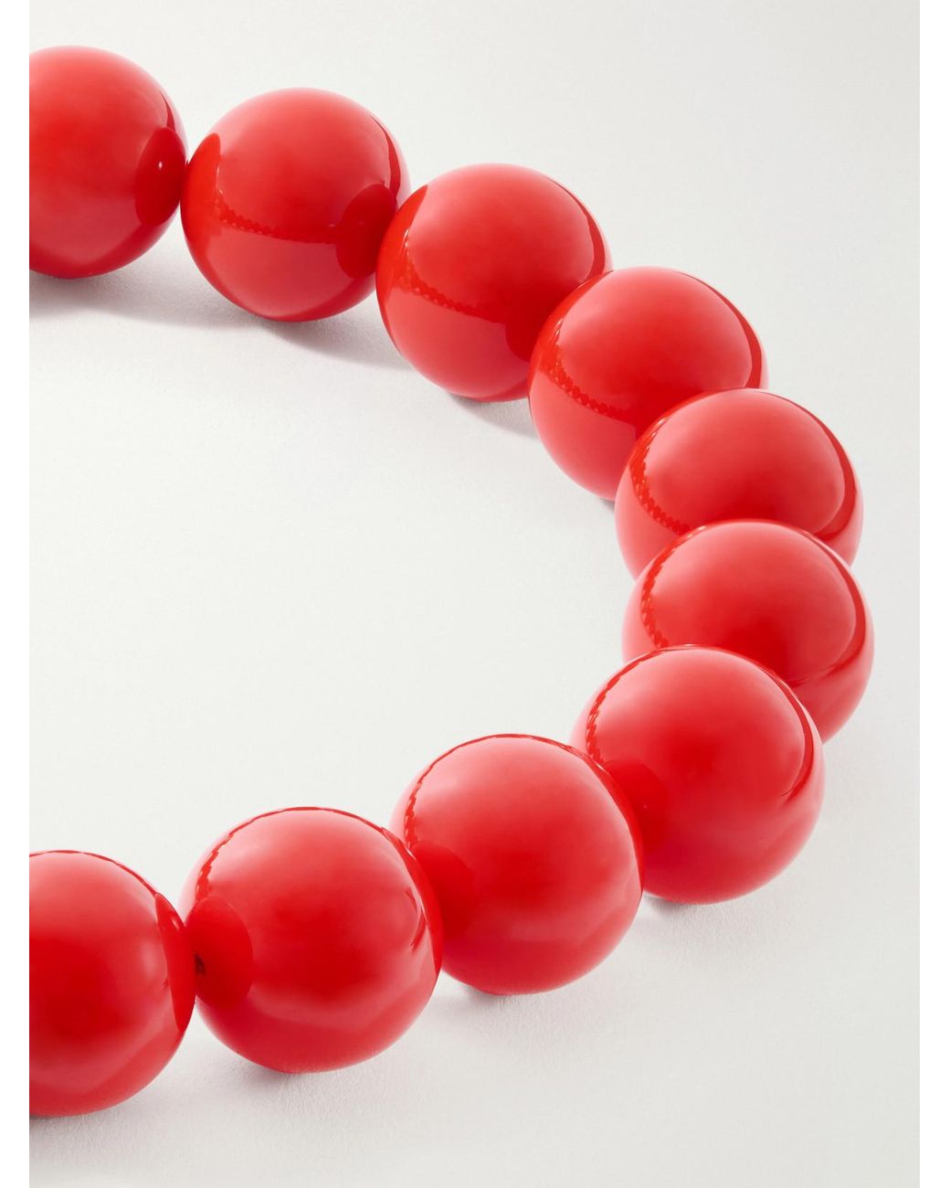 Carolina Herrera Red Ball Resin Necklace