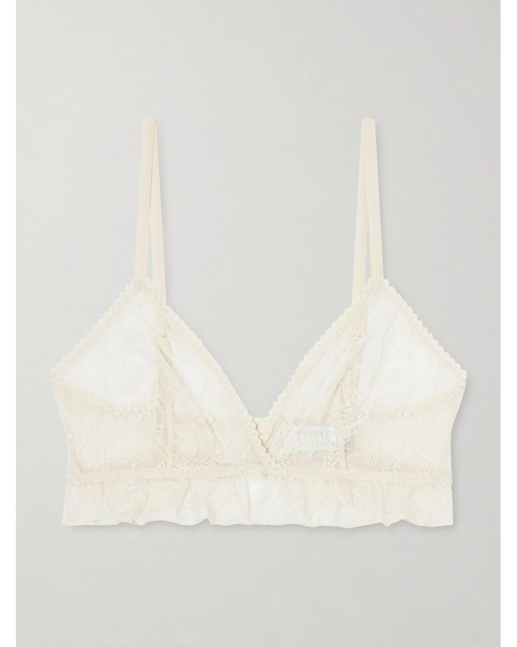 Eres Natural Clochette Embroidered Mesh Triangle Bra