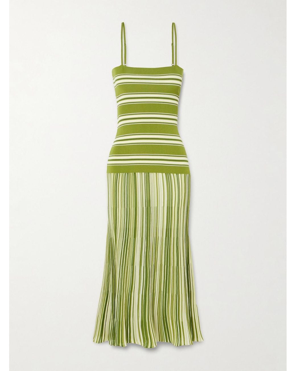 Faithfull the Brand Esenia Striped Cotton-Blend Maxi Dress in Green | Lyst Faithfull the Brand Esenia Striped Cotton-Blend Maxi Dress in Green | Lyst