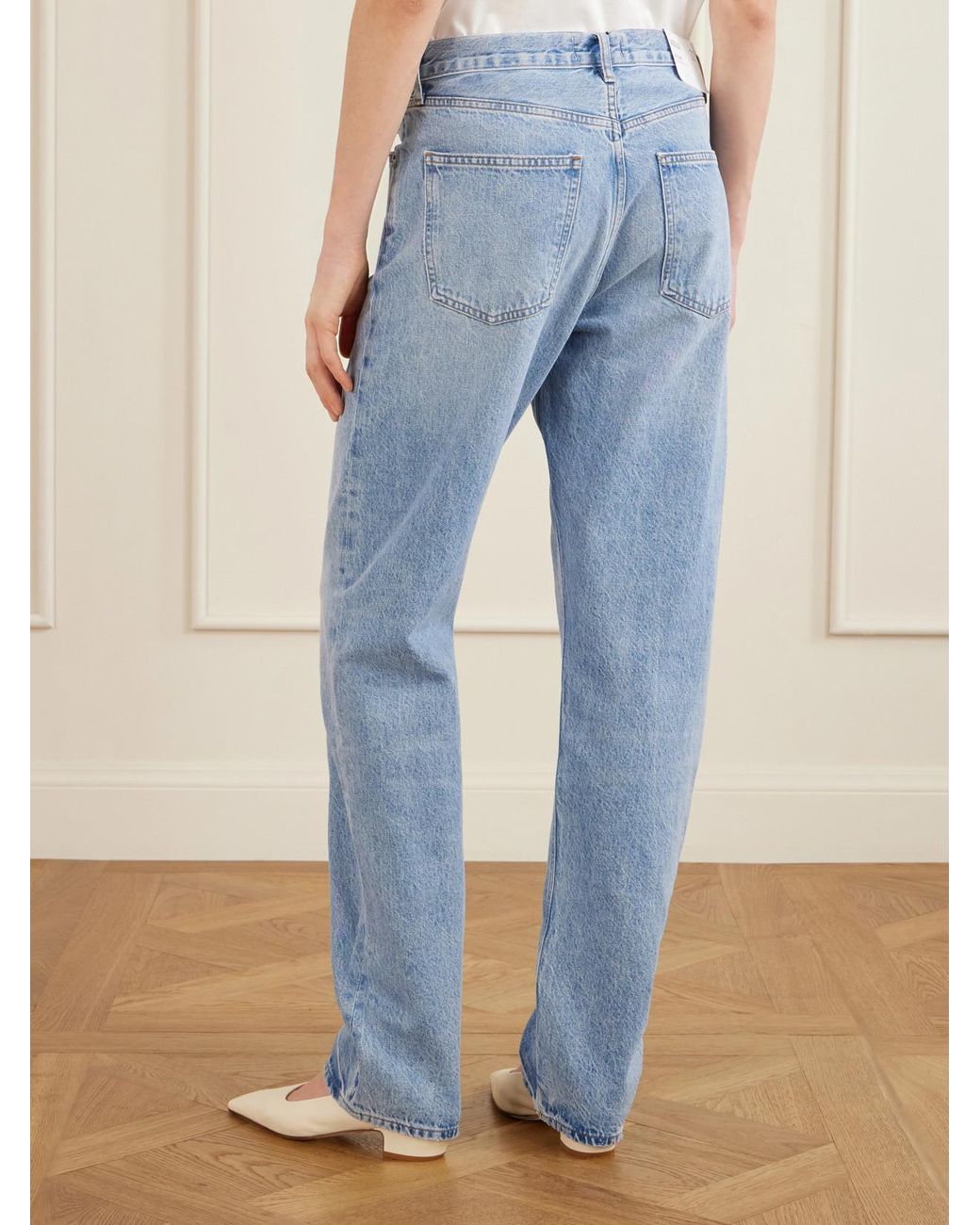 Agolde Blue 90's Regenerative Mid-Rise Straight-Leg Jeans