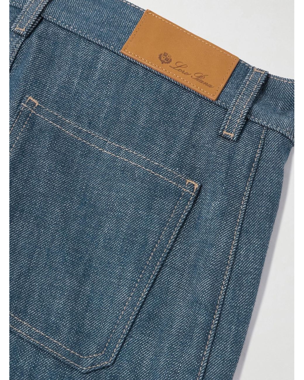 Loro Piana Blue Lamark High-Rise Flared Jeans
