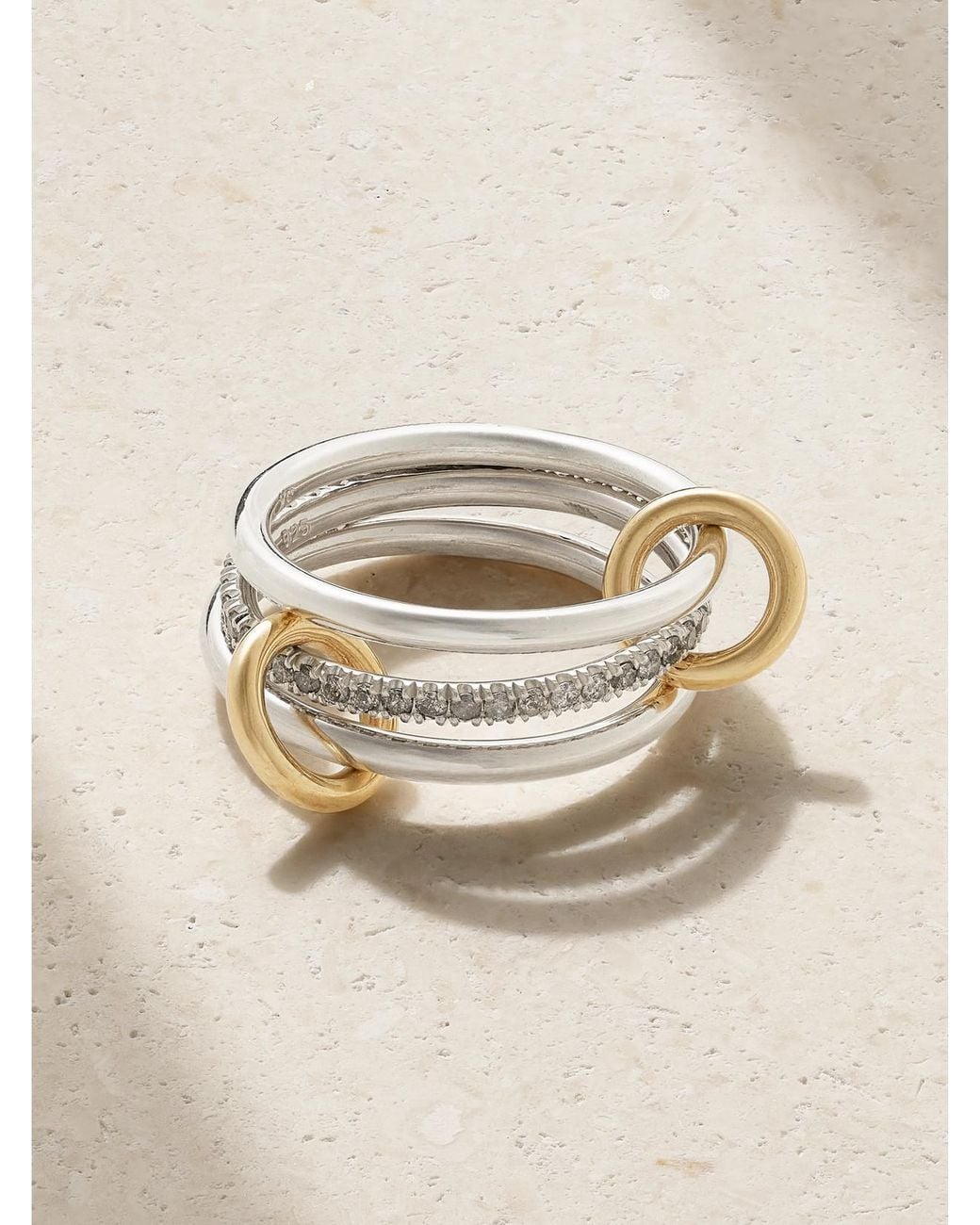 Spinelli Kilcollin Natural Sonny Sterling And 18-Karat Diamond Ring