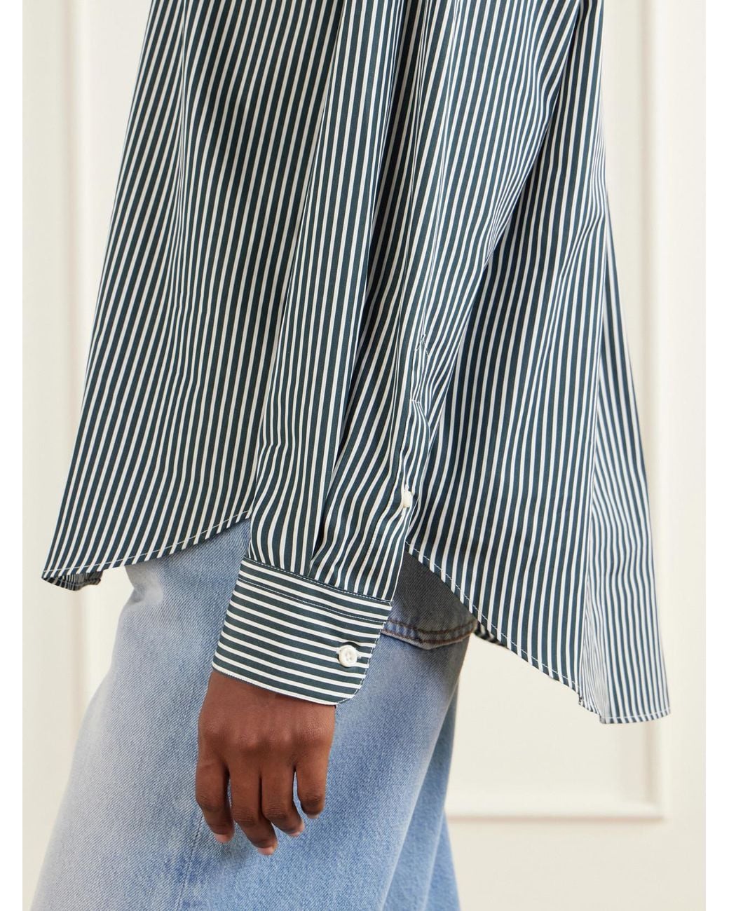 Comme Si Blue La Shirt Classica Cotton-Poplin Shirt