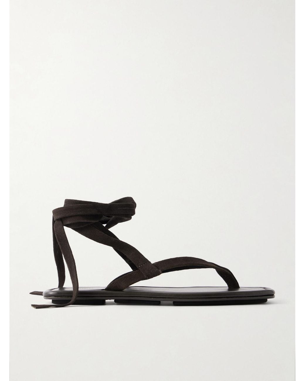 St. Agni White Suede Sandals