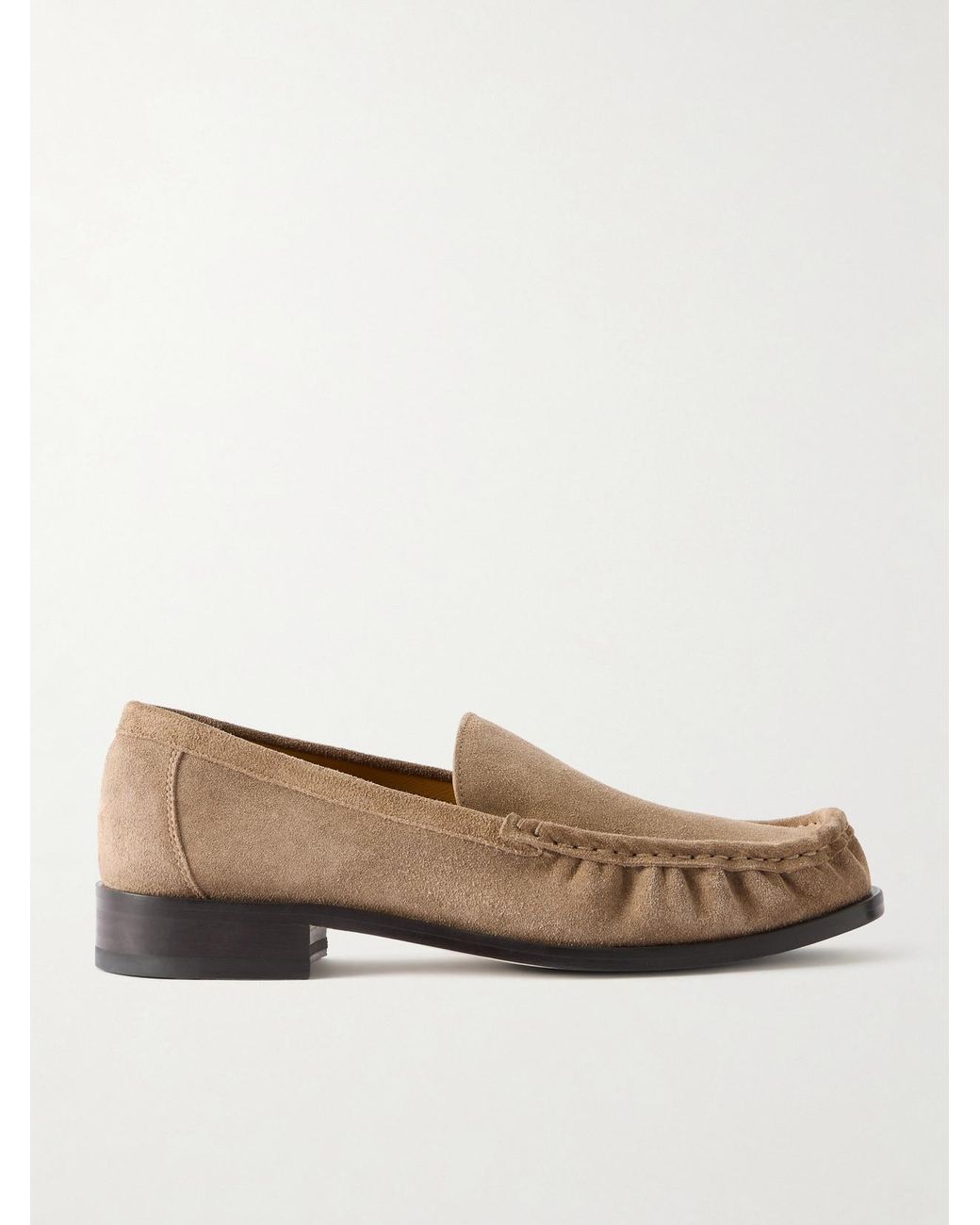 LEGRES Natural Model 64 Suede Loafers