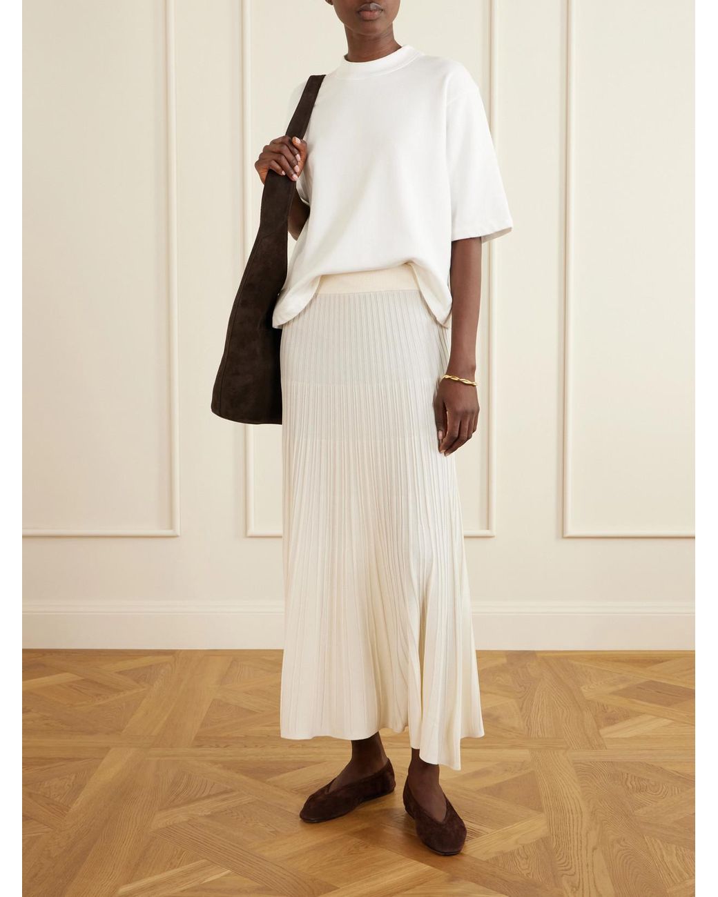 Twp White Mock-Neck Cotton-Jersey T-Shirt