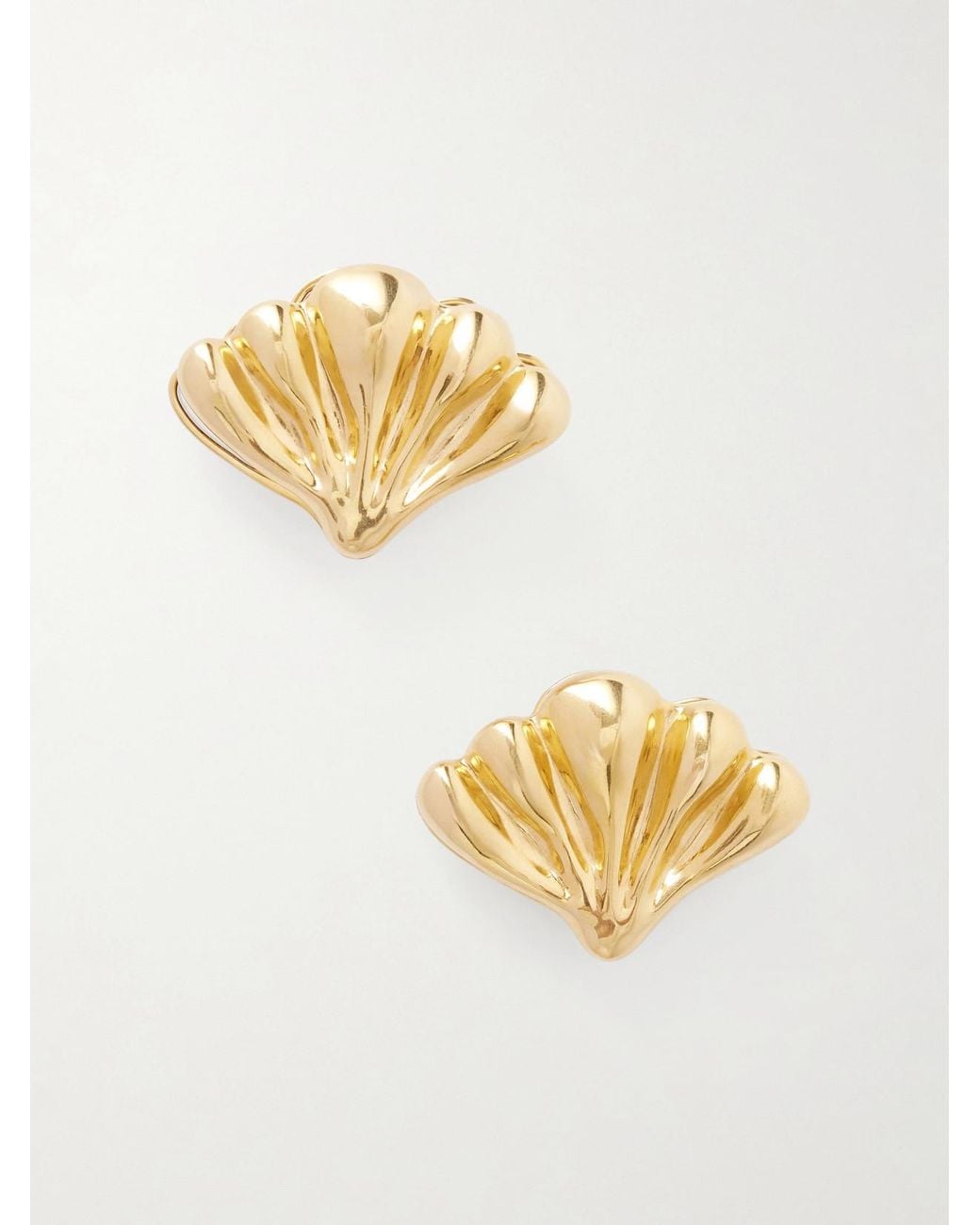 Chloé Metallic Pleated Earrings
