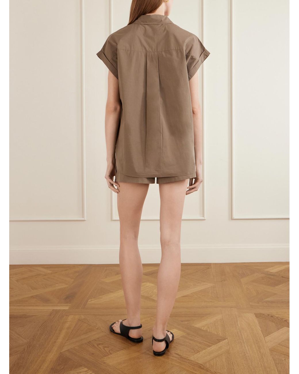 Matteau Brown Organic Cotton-Poplin Shirt